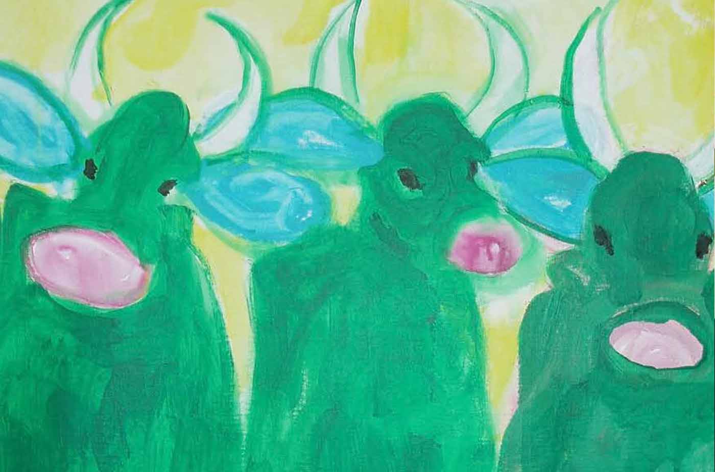 Colorful cows Colorful cows